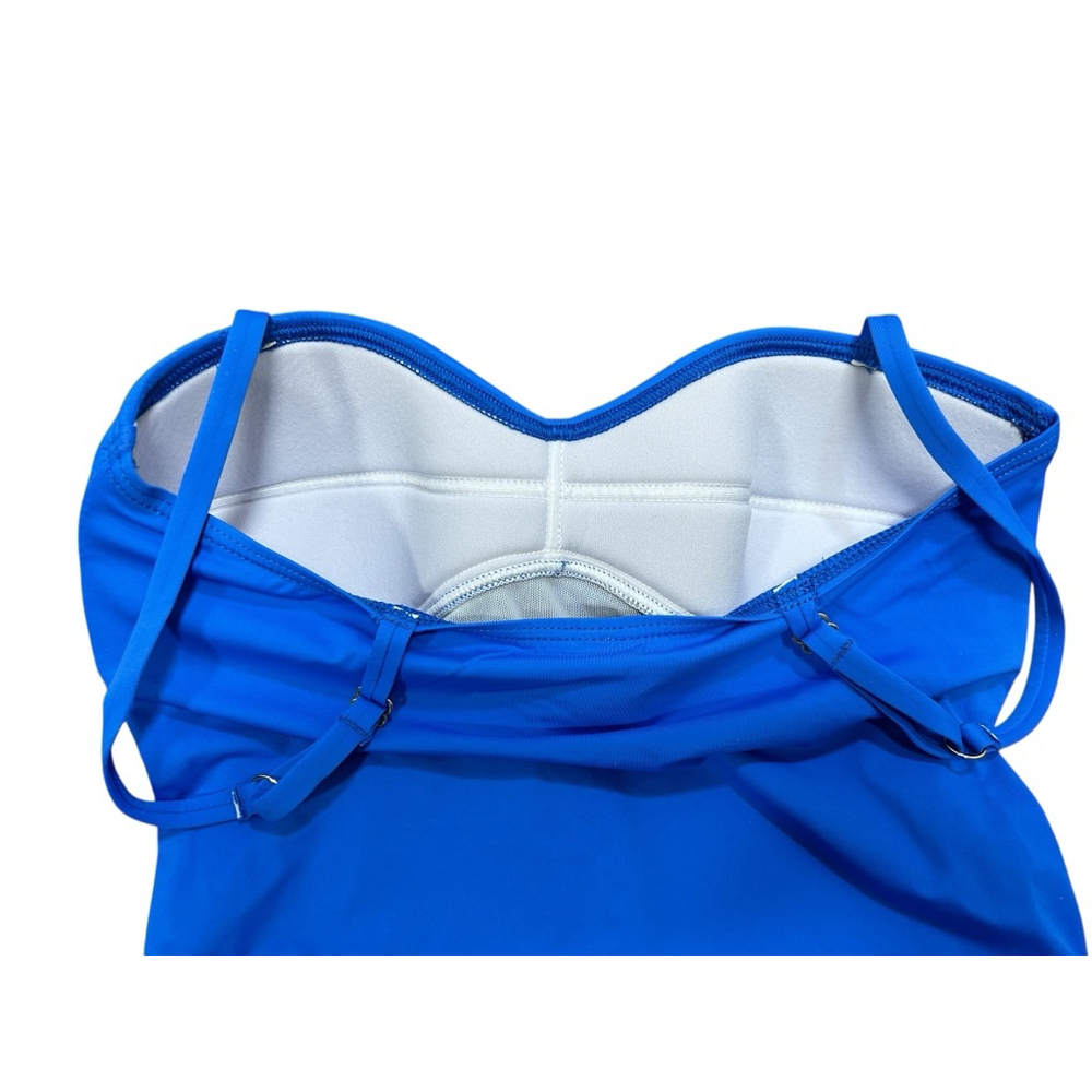 Tommy Bahama Blue Ruched Tankini Top S - Picture 4 of 7